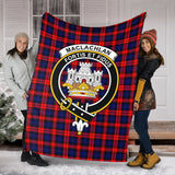 Clan MacLachlan Modern Crest Tartan Blanket UC597