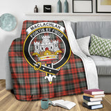 Clan MacLachlan Weathered Crest Tartan Blanket UC599