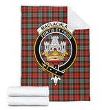 Clan MacLachlan Weathered Crest Tartan Blanket UC599