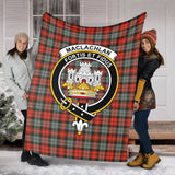 Clan MacLachlan Weathered Crest Tartan Blanket UC599