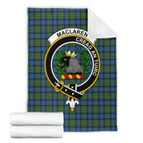 Clan MacLaren Ancient Crest Tartan Blanket UC603