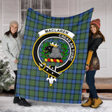 Clan MacLaren Ancient Crest Tartan Blanket UC603