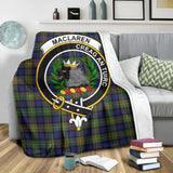 Clan MacLaren Modern Crest Tartan Blanket UC605