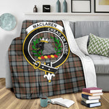 Clan MacLaren Weathered Crest Tartan Blanket UC607