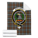 Clan MacLaren Weathered Crest Tartan Blanket UC607