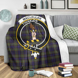 Clan MacLellan Crest Tartan Blanket UC620