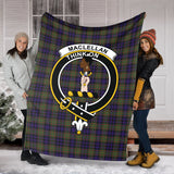 Clan MacLellan Crest Tartan Blanket UC620