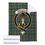 Clan MacLellan Ancient Crest Tartan Blanket UC618