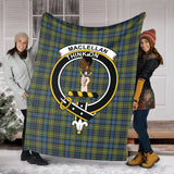 Clan MacLellan Ancient Crest Tartan Blanket UC618