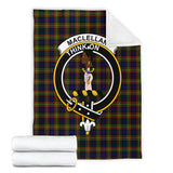 Clan MacLellan Modern Crest Tartan Blanket UC619