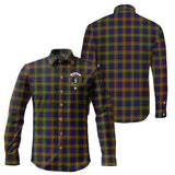 Clan MacLellan Modern Crest Tartan Long Sleeve Shirt PC375