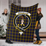 Clan MacLellan Modern Crest Tartan Blanket UC619