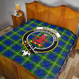 Clan Maitland Crest Tartan Premium Quilt FC286