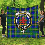 Clan Maitland Crest Tartan Premium Quilt FC286