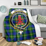 Clan Maitland Crest Tartan Blanket UC700