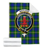 Clan Maitland Crest Tartan Blanket UC700