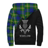 Clan Maitland Crest Tartan Sherpa Hoodie Curve Style CE292