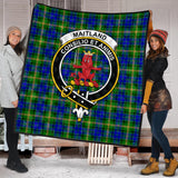 Clan Maitland Crest Tartan Premium Quilt FC286