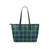 Clan Maitland Tartan Leather Tote Bag MT407