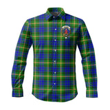 Clan Maitland Crest Tartan Long Sleeve Shirt PC294