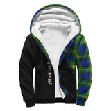 Clan Maitland Crest Tartan Sherpa Hoodie Curve Style CE292