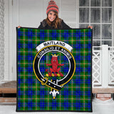 Clan Maitland Crest Tartan Premium Quilt FC286