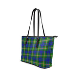 Clan Maitland Tartan Leather Tote Bag MT407