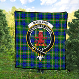 Clan Maitland Crest Tartan Premium Quilt FC286