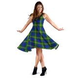 Clan Maitland Tartan Sleeveless Midi Womens Dress VS438