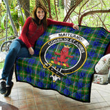 Clan Maitland Crest Tartan Premium Quilt FC286