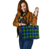 Clan Maitland Tartan Leather Tote Bag MT407