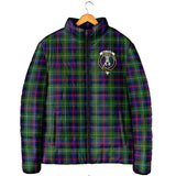 Clan Malcolm Crest Tartan Padded Jacket RF700