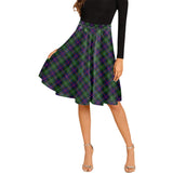 Clan Malcolm Tartan Melete Pleated Midi Skirt V432