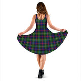 Clan Malcolm Tartan Sleeveless Midi Womens Dress VS436