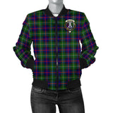 Clan Malcolm Crest Tartan Bomber Jacket ZJ700