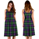 Clan Malcolm Tartan Sleeveless Midi Womens Dress VS436