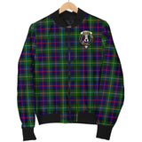 Clan Malcolm Crest Tartan Bomber Jacket ZJ700