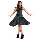 Clan Malcolm Tartan Sleeveless Midi Womens Dress VS436