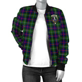 Clan Malcolm Crest Tartan Bomber Jacket ZJ700