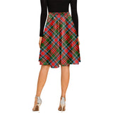 Clan Stewart Royal Tartan Melete Pleated Midi Skirt V163