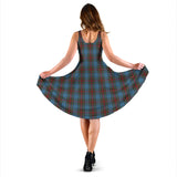 Clan Stewart Royal Blue Tartan Sleeveless Midi Womens Dress VS165