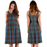 Clan Stewart Royal Blue Tartan Sleeveless Midi Womens Dress VS165