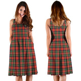 Clan Stewart Royal Modern Tartan Sleeveless Midi Womens Dress VS164