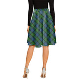 Clan Stirling Tartan Melete Pleated Midi Skirt V159