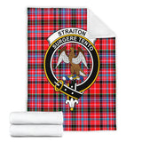 Clan Straiton Crest Tartan Blanket UC926