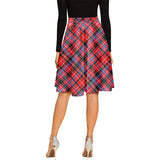 Clan Straiton Tartan Melete Pleated Midi Skirt V154