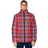 Clan Straiton Crest Tartan Padded Jacket RF924