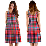 Clan Straiton Tartan Sleeveless Midi Womens Dress VS158