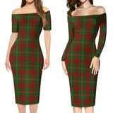 Clan Strange Tartan Off Shoulder Lady Dress VD154