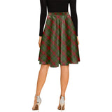 Clan Strange Tartan Melete Pleated Midi Skirt V153